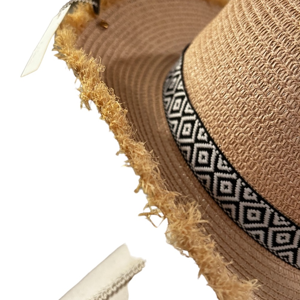 Straw Aztek Paper Hat 🆕 - Picture 2 of 6